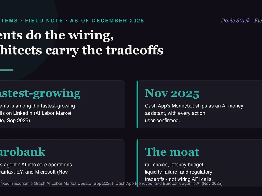 Agents do the wiring, architects carry the tradeoffs visual preview