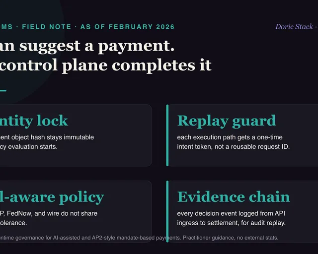 AI can suggest a payment, only the control plane completes it visual preview