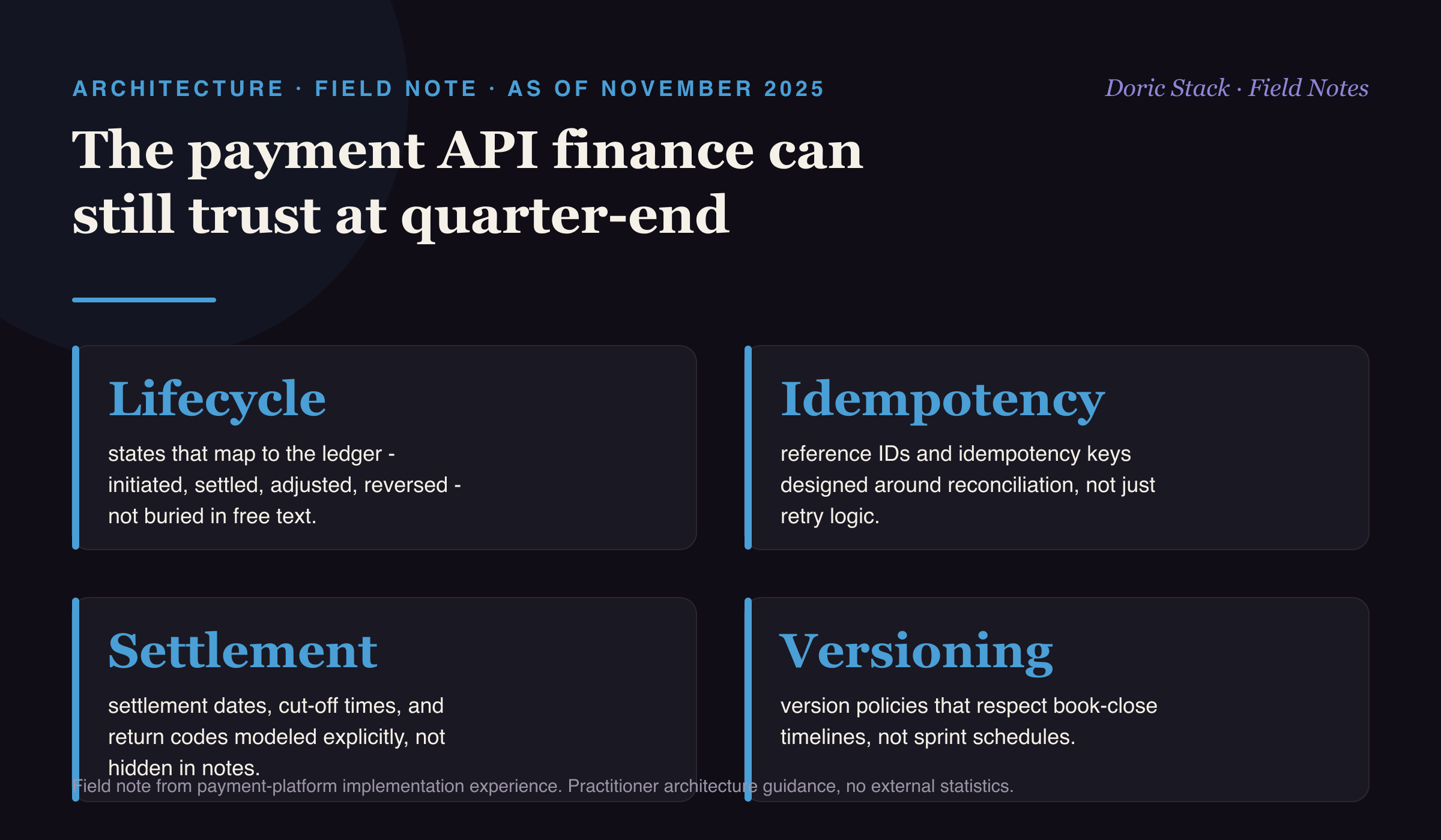 The payment API finance can still trust at quarter-end