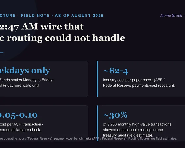 Static payment routing could not handle the 2:47 AM wire visual preview