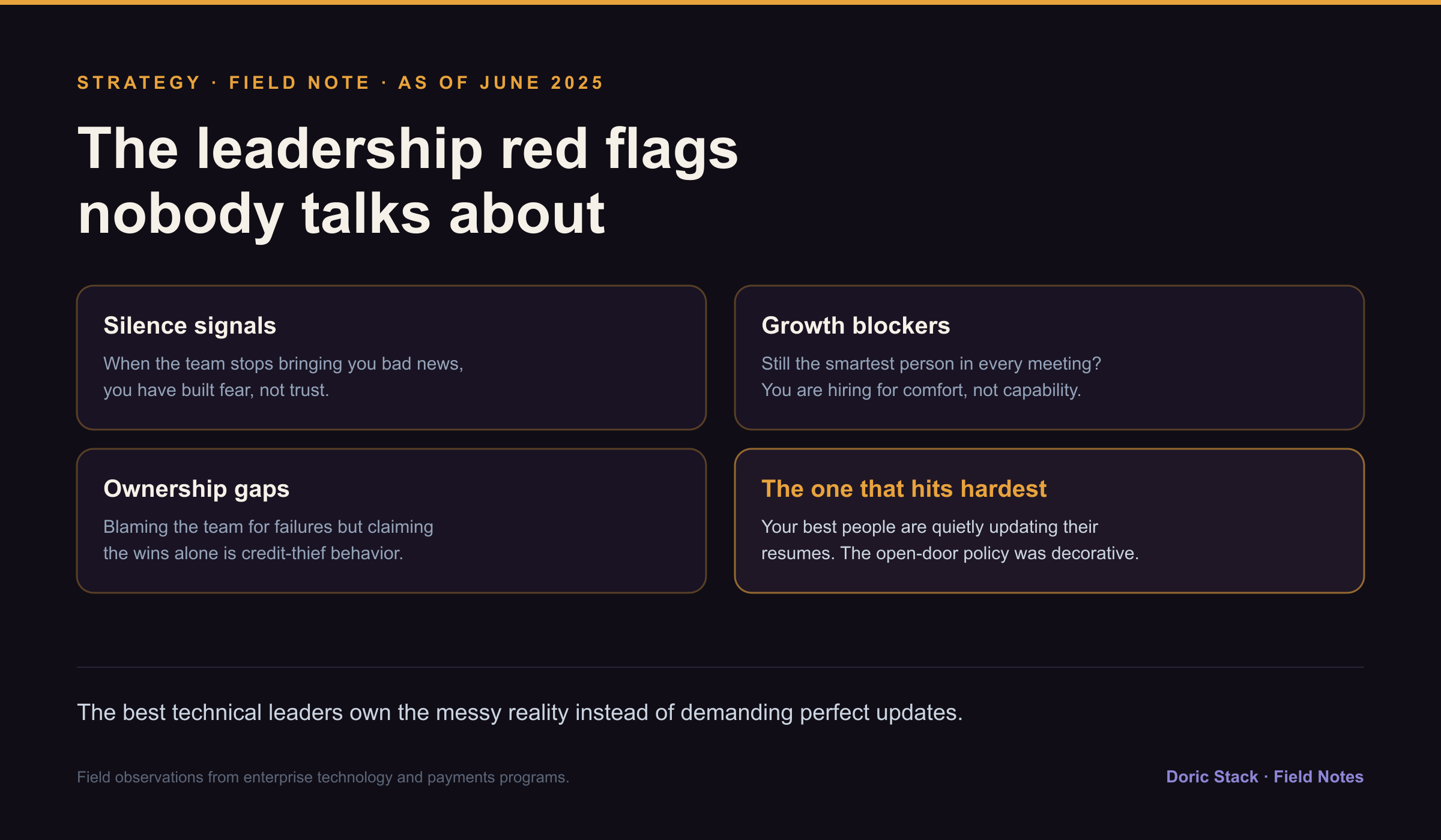 The leadership red flags nobody talks about