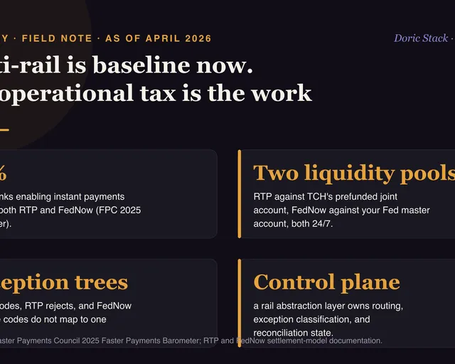 Multi-rail is baseline now. The operational tax is the work visual preview
