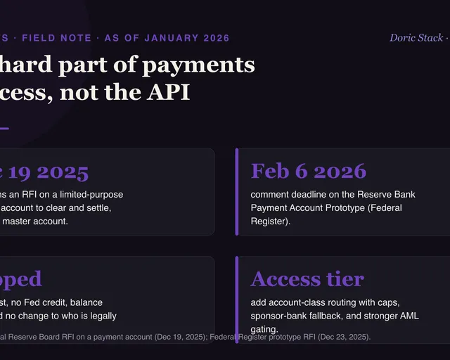 The hard part of payments is access, not the API visual preview