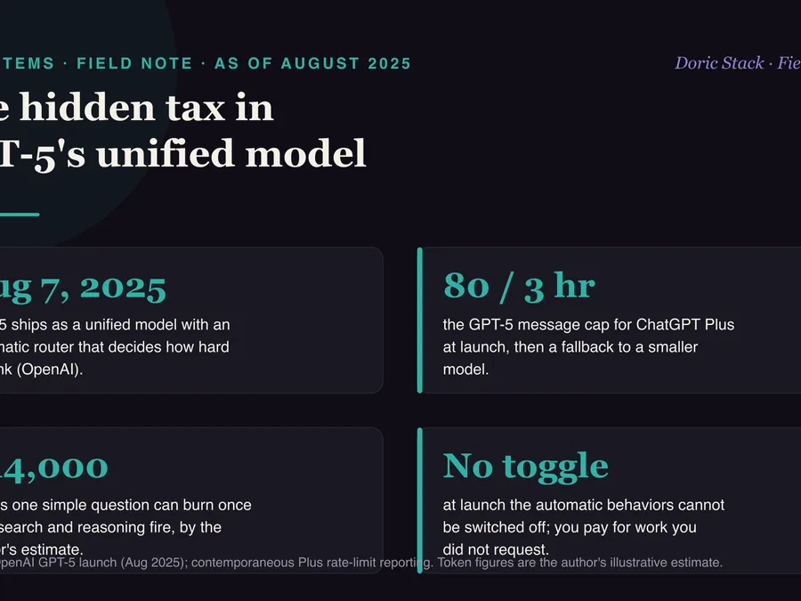 GPT-5's unified model has a hidden token tax visual preview
